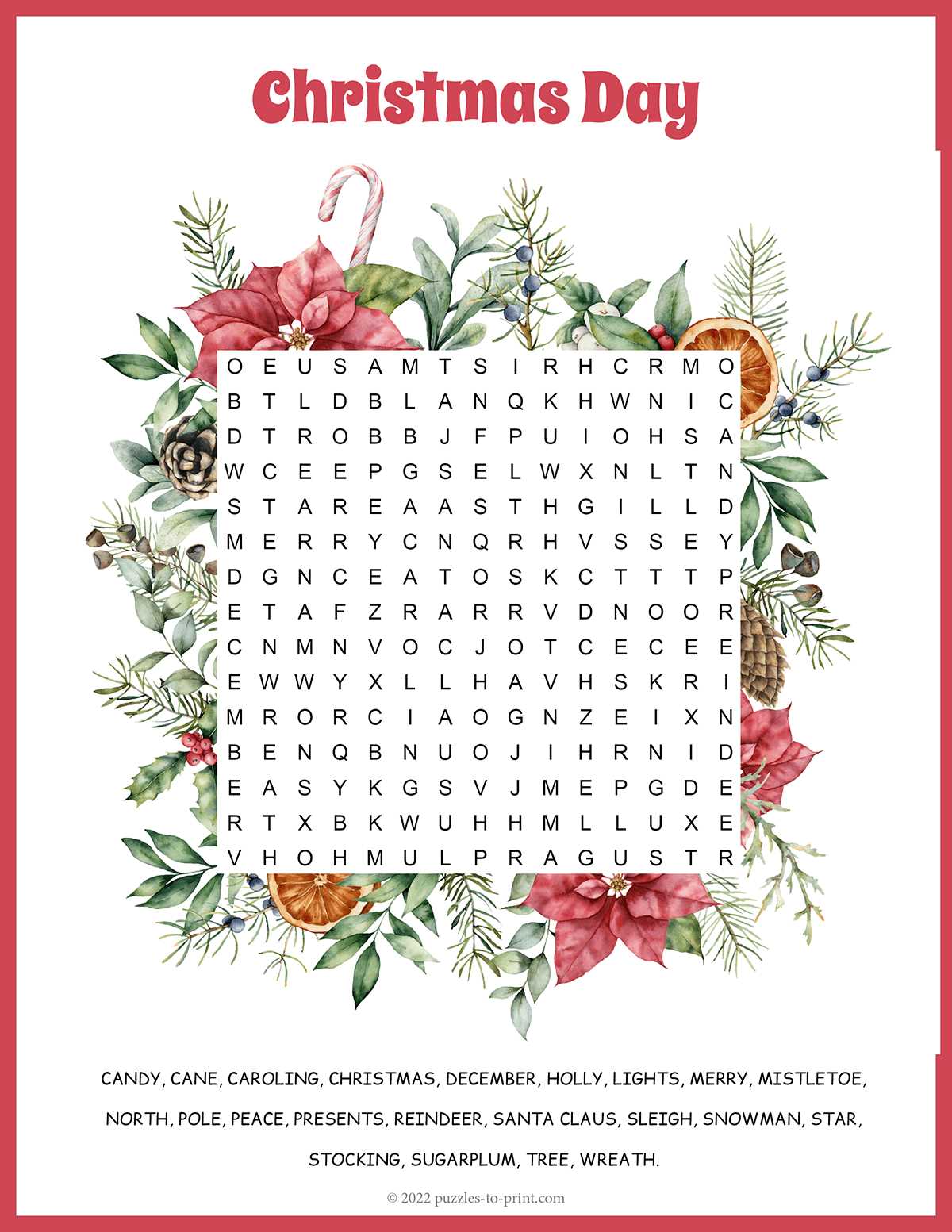 free printable christmas word searches for adults