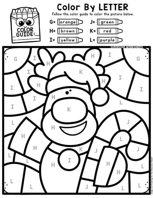 free printable color by number christmas