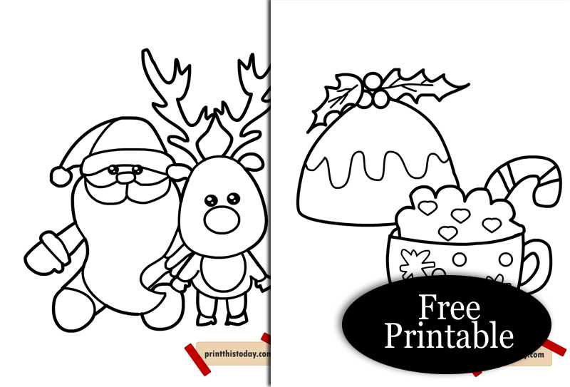 free printable coloring christmas