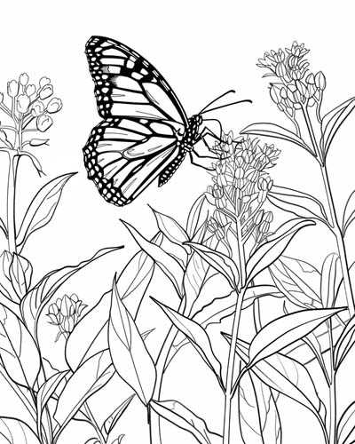 free printable coloring pages flowers and butterflies