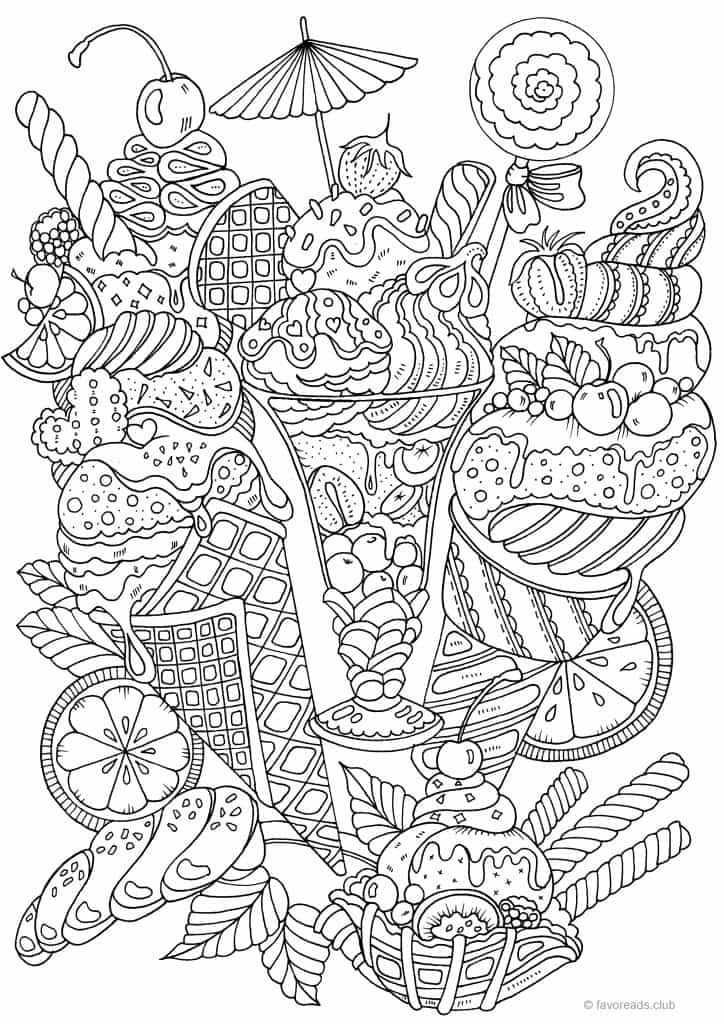 free printable coloring pages food