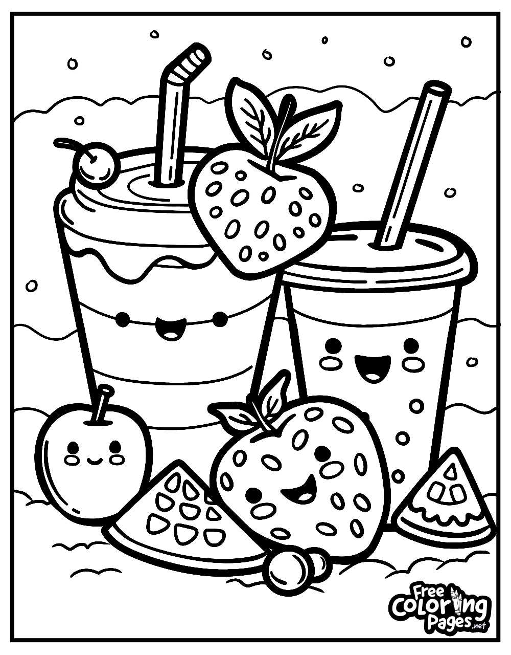 free printable coloring pages food