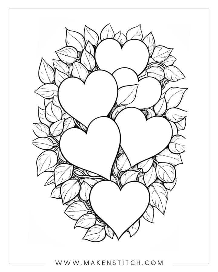 free printable coloring pages hearts