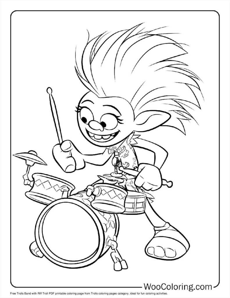 free printable coloring pages of trolls
