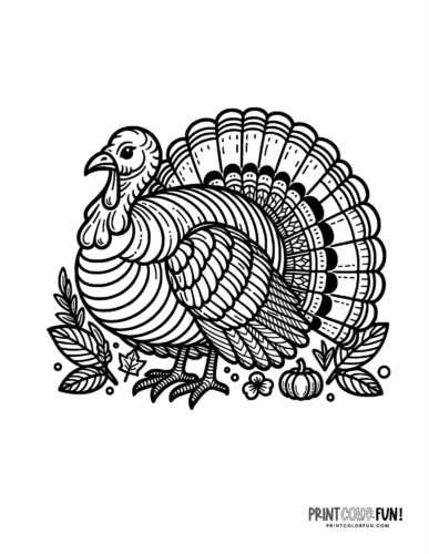 free printable coloring pages turkey