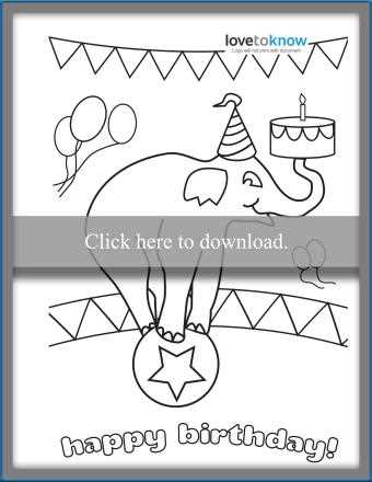 free printable colouring birthday cards