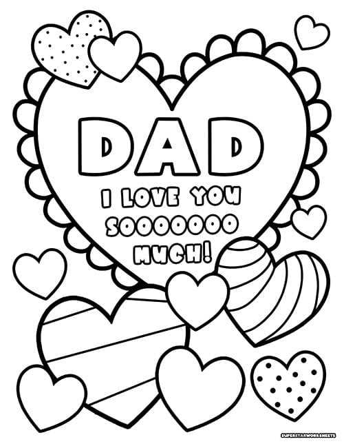 free printable colouring pages for fathers day
