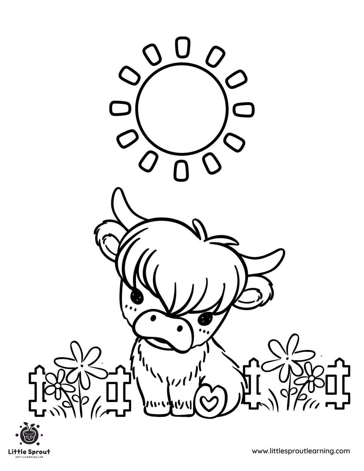 free printable cow coloring pages