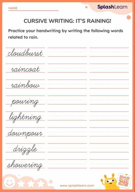 free printable cursive worksheet