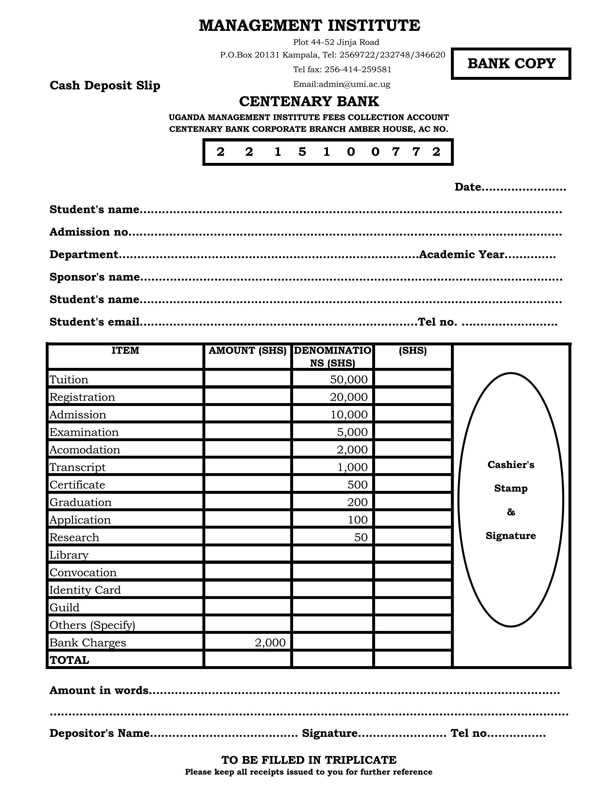 free printable deposit slips