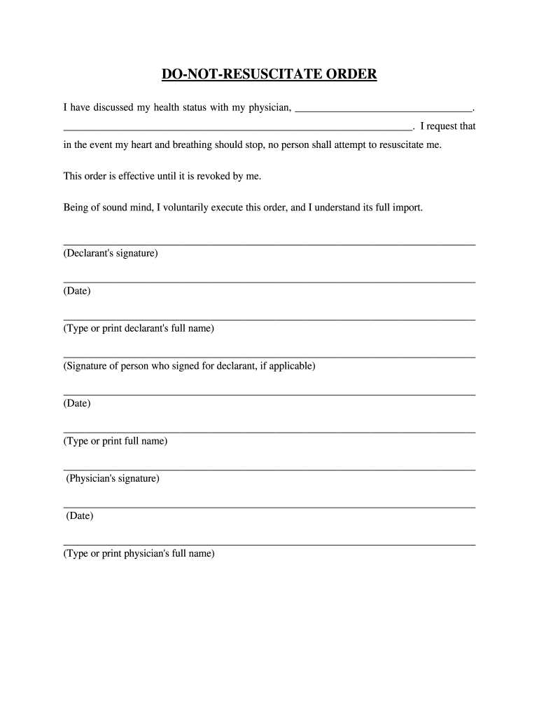 free printable dnr form ny