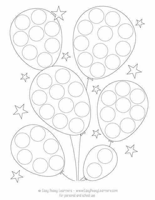 free printable dot paint worksheets