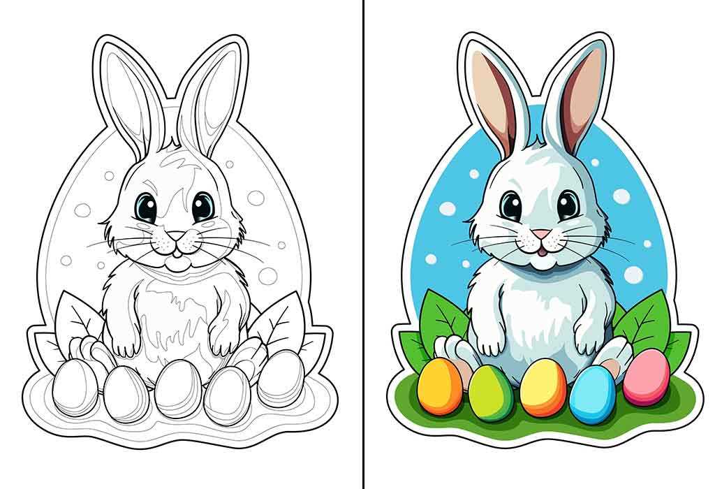 free printable easter bunny coloring page