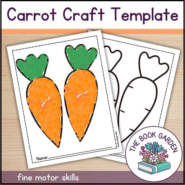 free printable easter carrot template