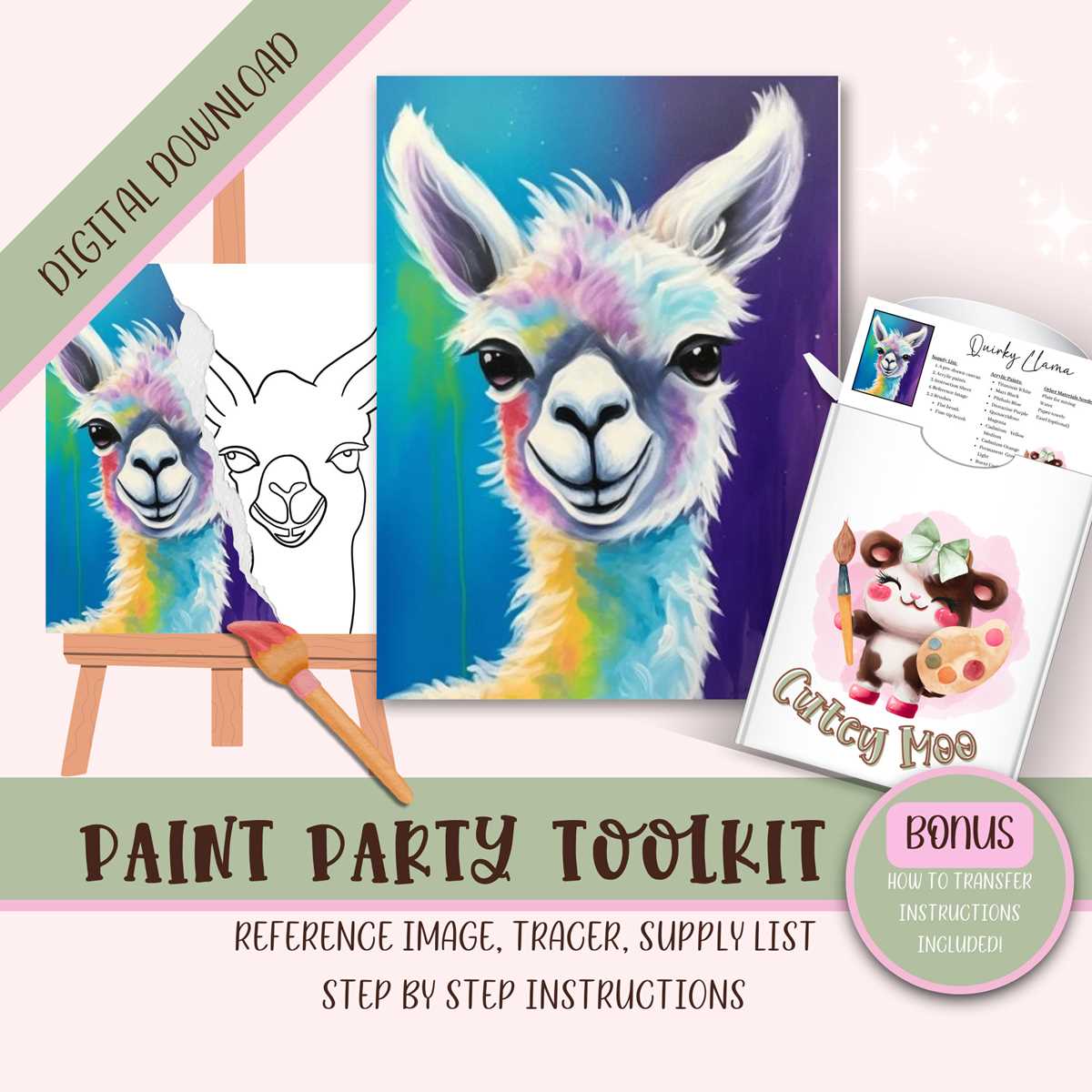 free printable easy paint and sip templates