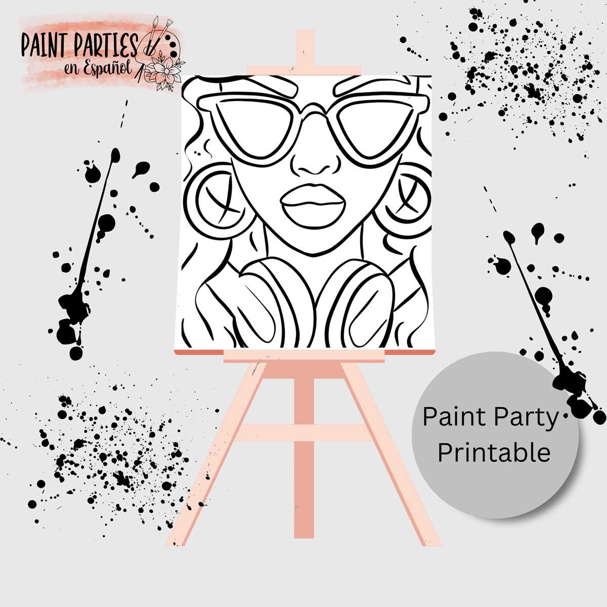 free printable easy paint and sip templates