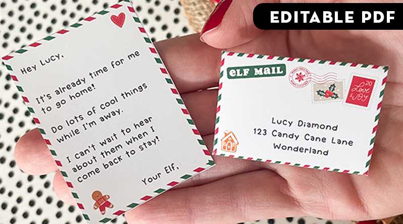free printable editable elf on the shelf letter