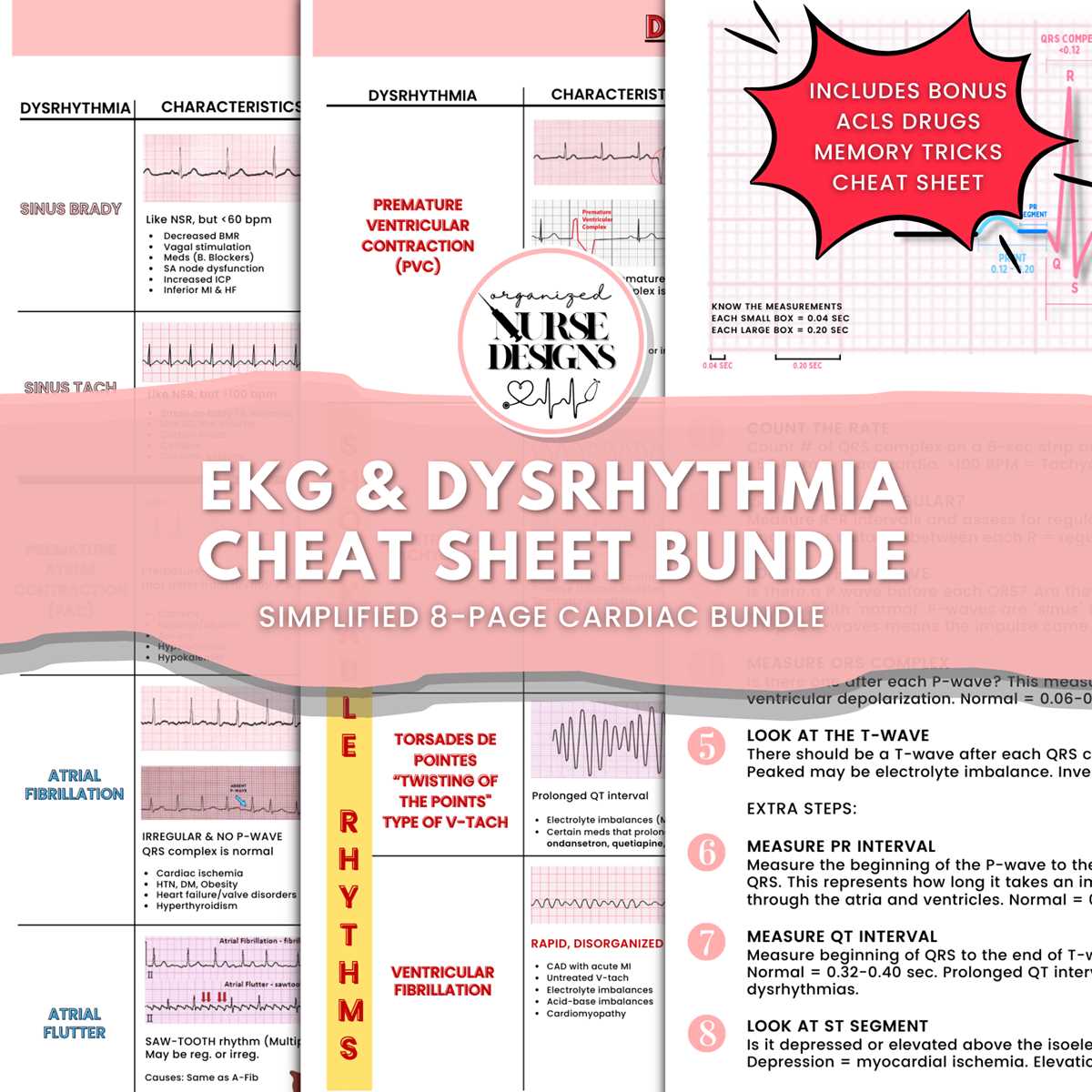 free printable ekg interpretation cheat sheet