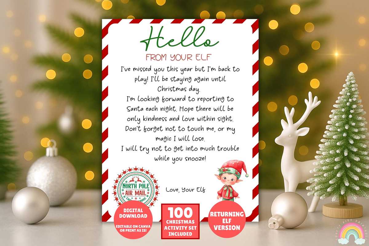 free printable elf on the shelf letter