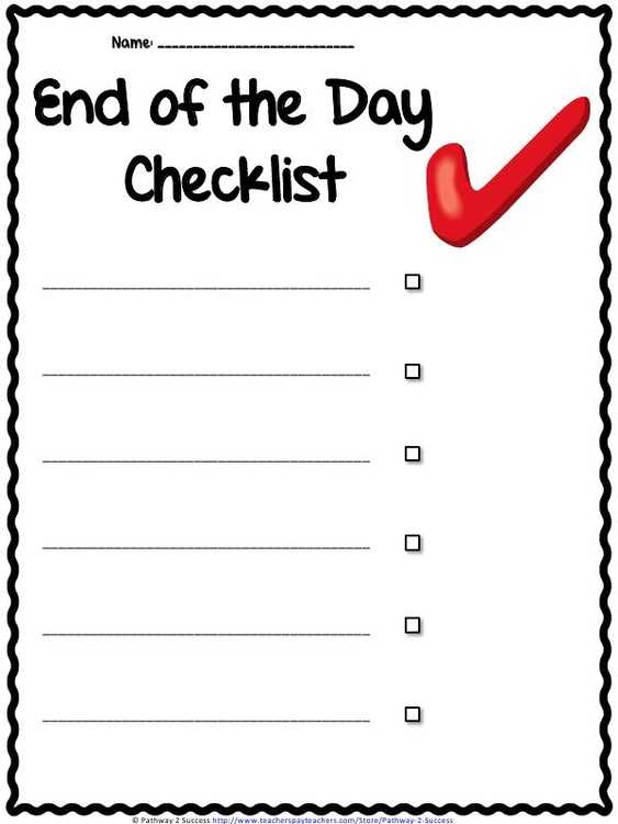 free printable end of life checklist