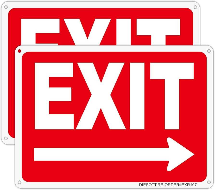 free printable exit signs