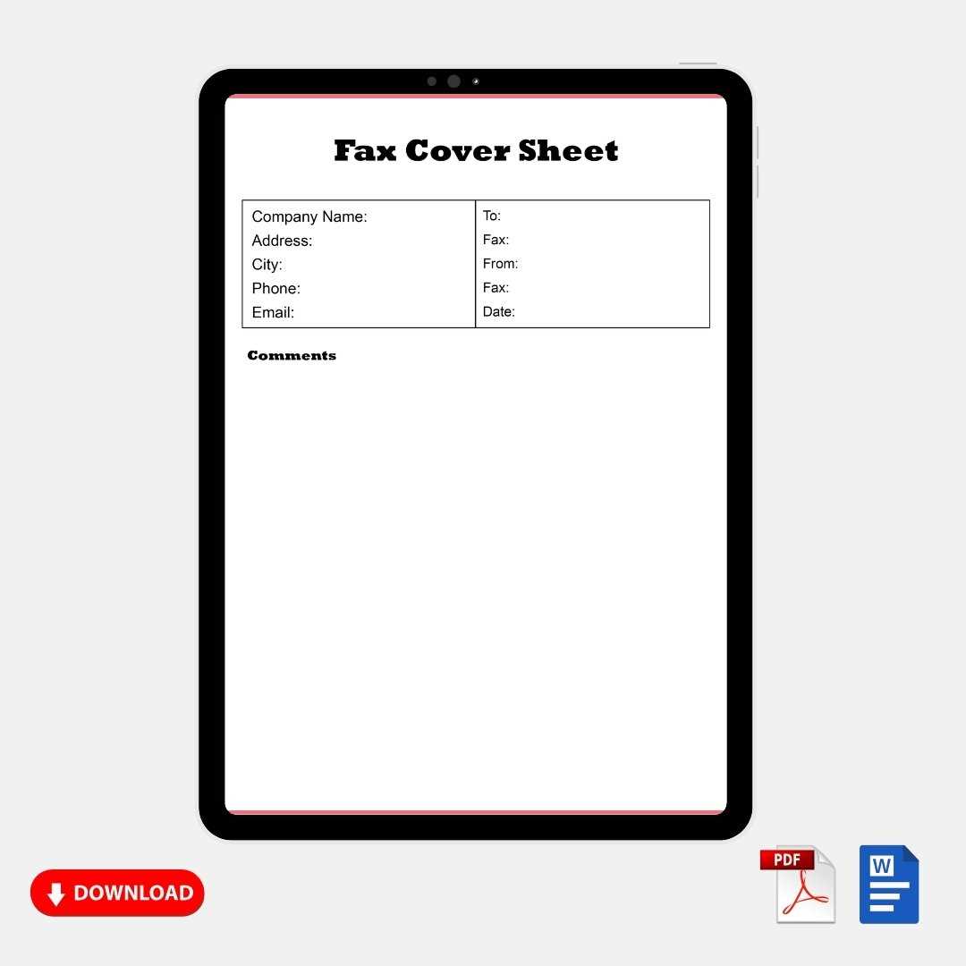free printable fax cover sheet without downloading