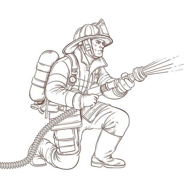 free printable fireman coloring pages