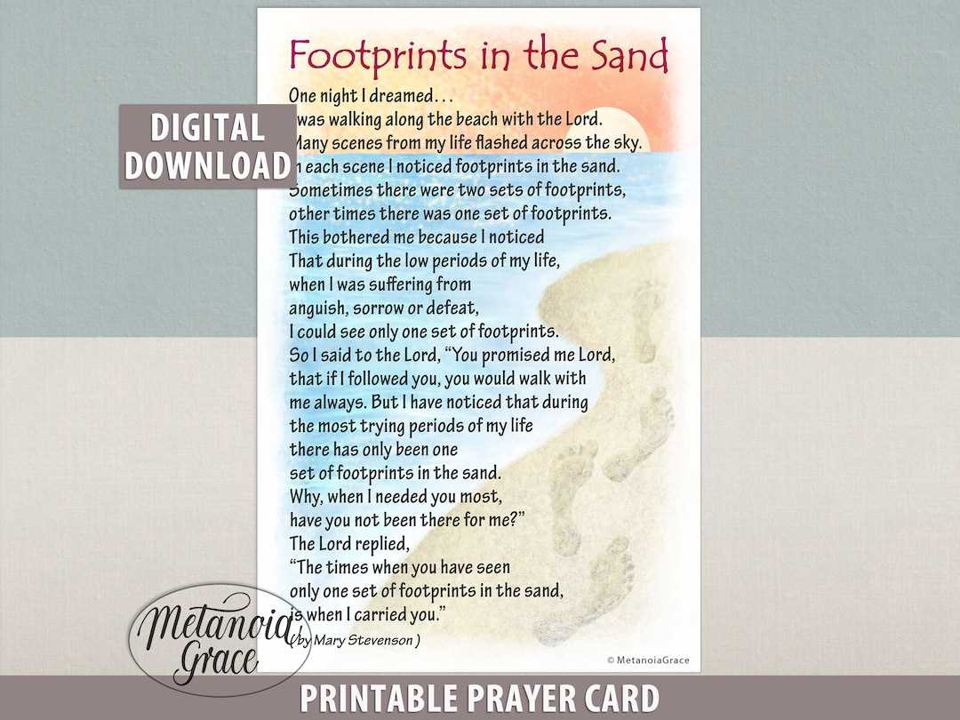 free printable footprints in the sand