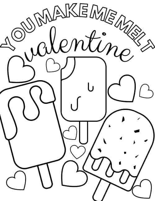 free printable full page valentines coloring pages