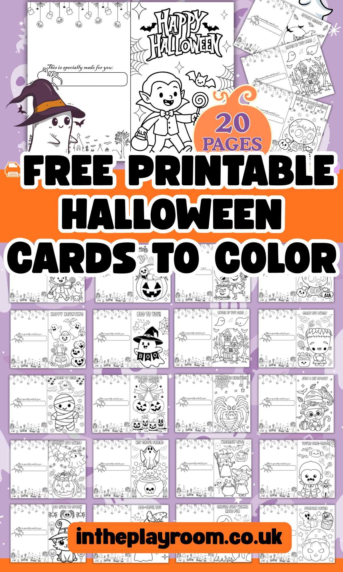 free printable halloween cards to color
