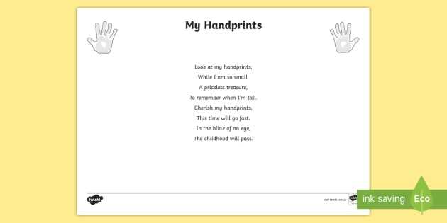 free printable handprint poem
