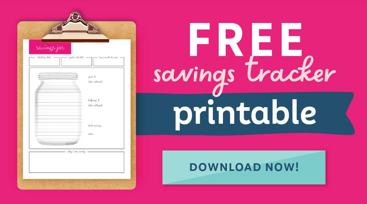 free printable house savings tracker
