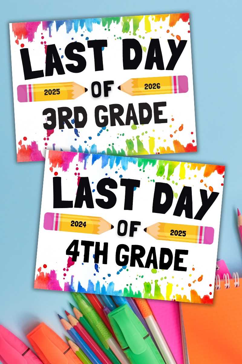 free printable last day of school sign