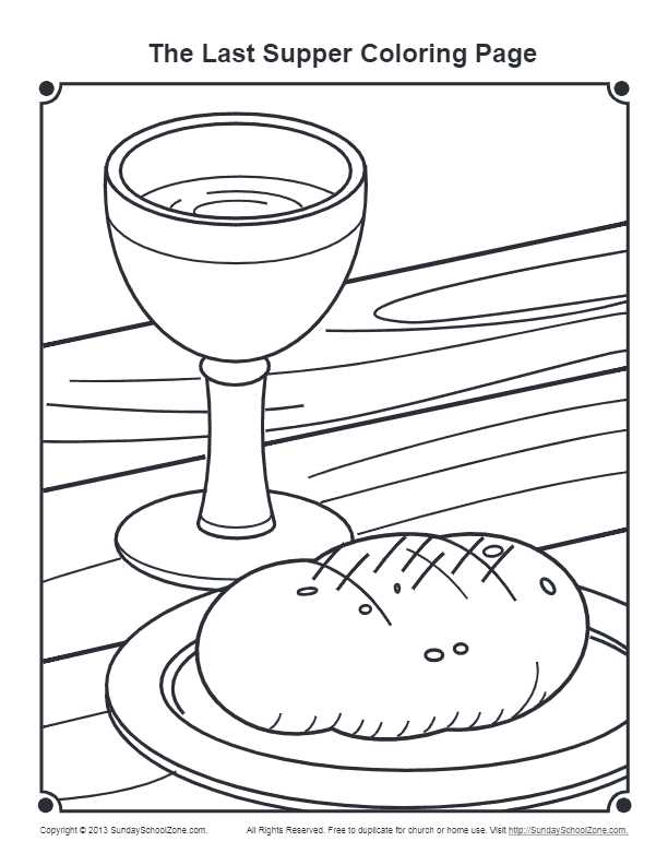 free printable last supper coloring pages