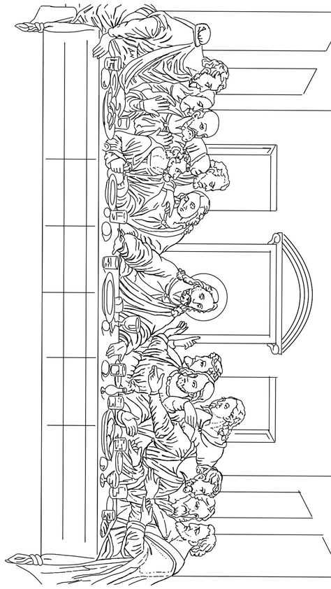 free printable last supper coloring pages