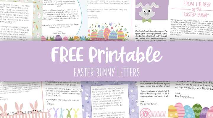 free printable letter from easter bunny