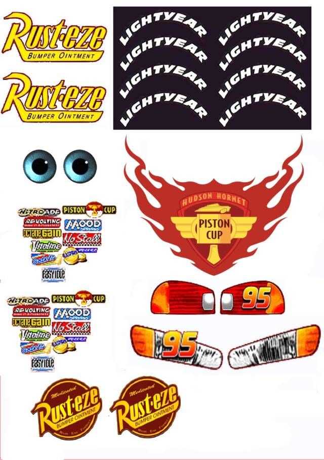 free printable lightning mcqueen decals