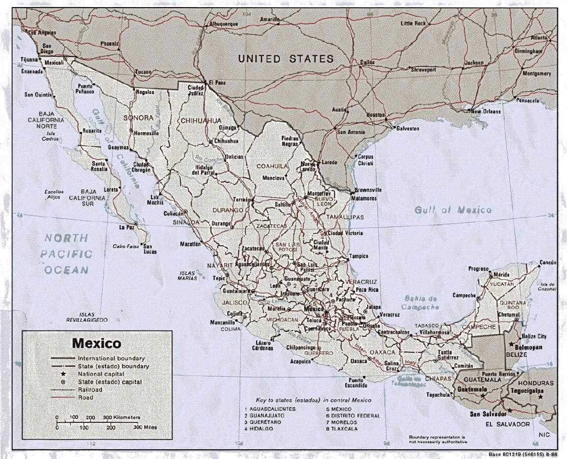 free printable map of mexico