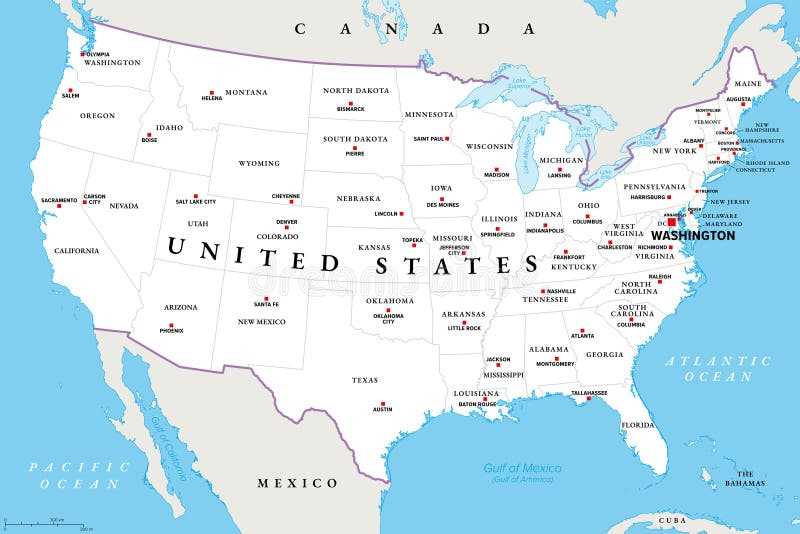 free printable map of the united states with capitals