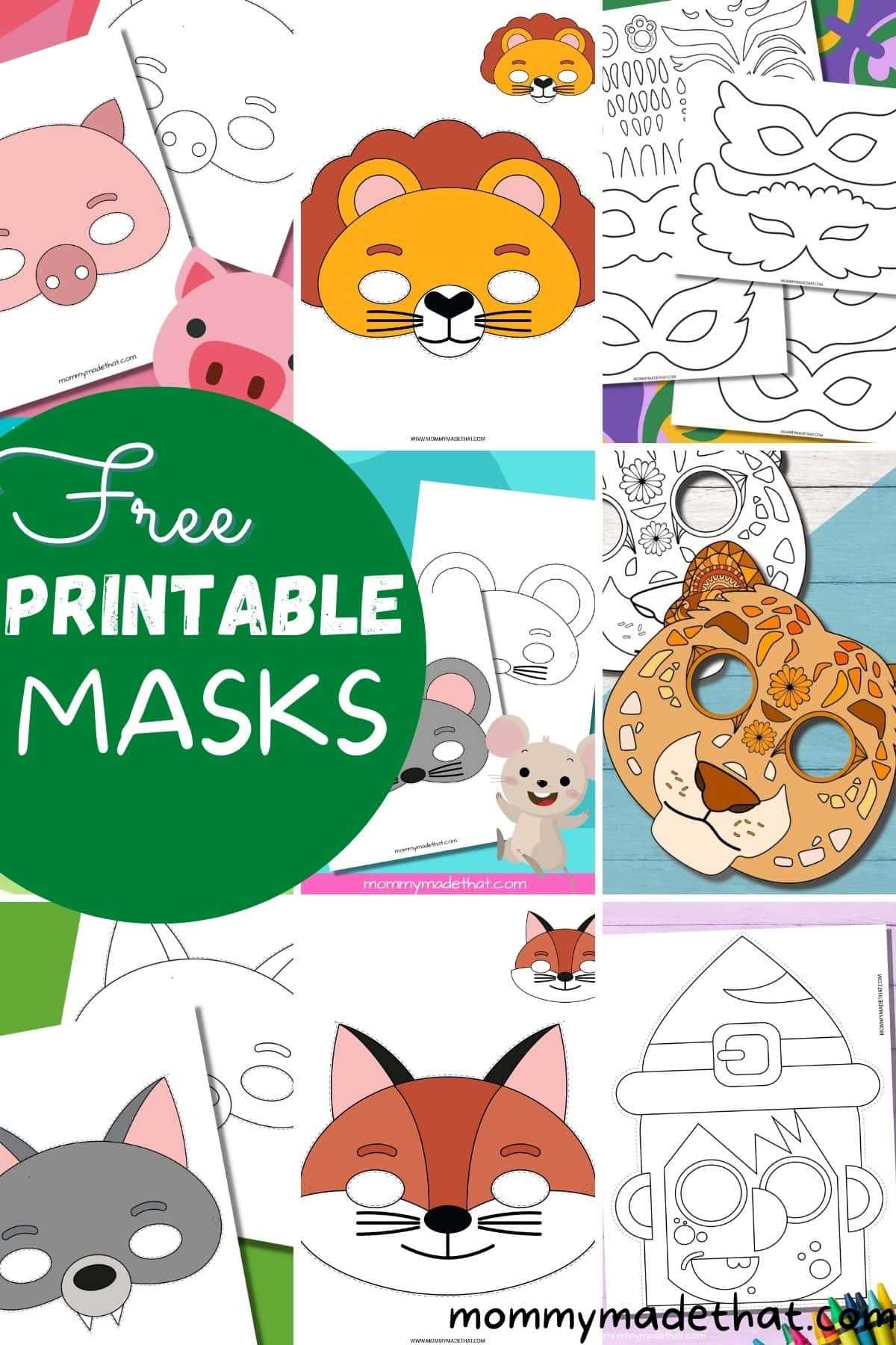 free printable masks for adults