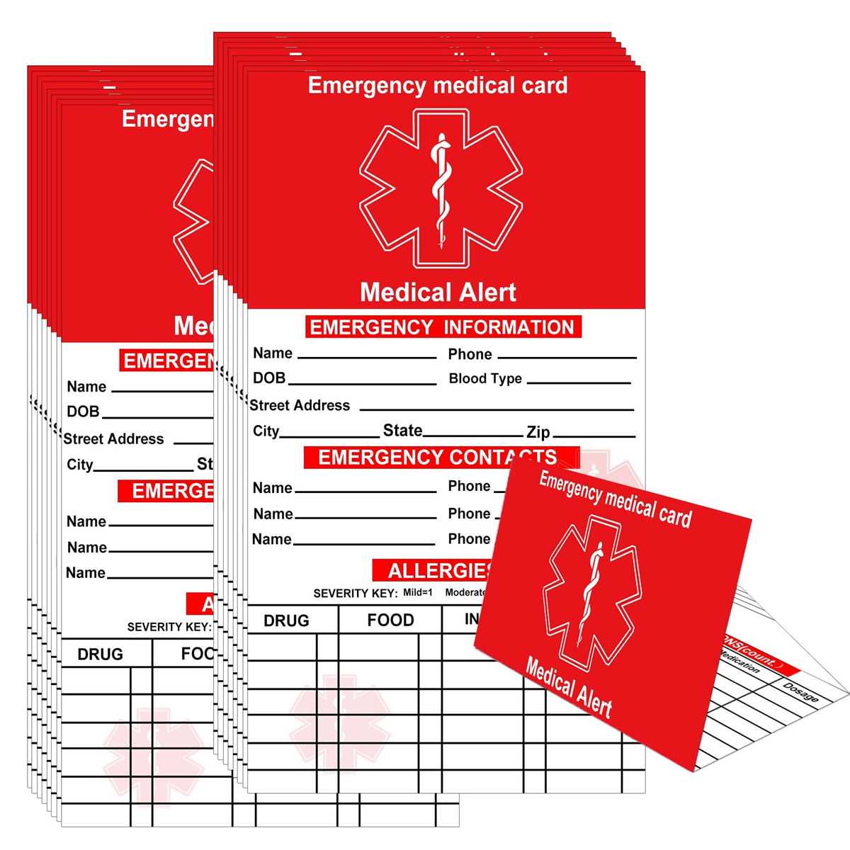 free printable medication wallet card