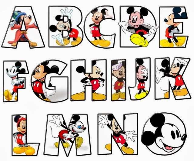 free printable mickey mouse alphabet letters