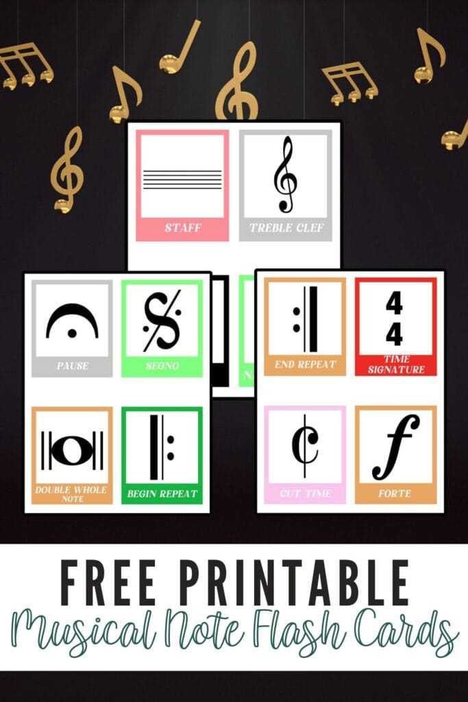 free printable music flashcards