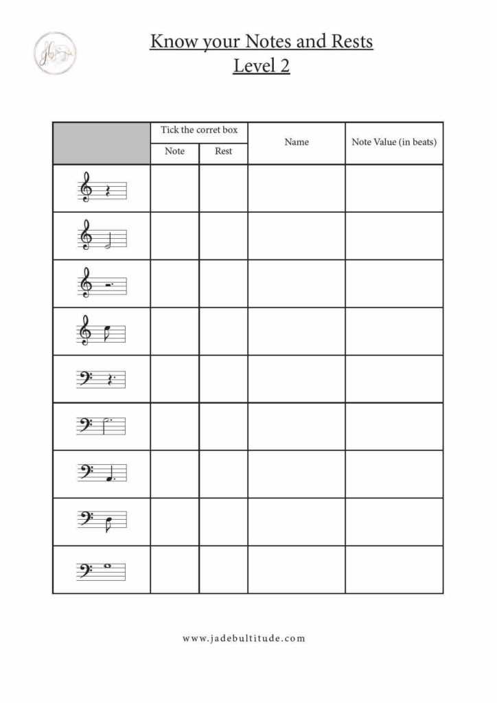 free printable music theory