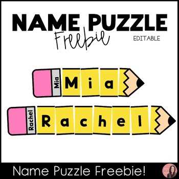 free printable name puzzle template