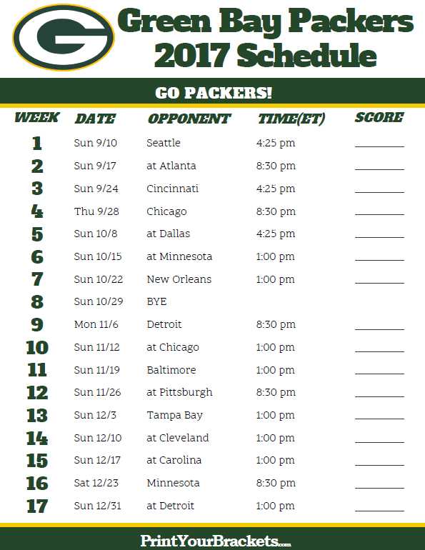 free printable nfl schedule