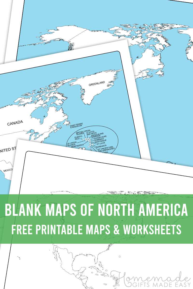 free printable north america map