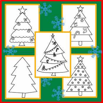 free printable outline christmas tree template