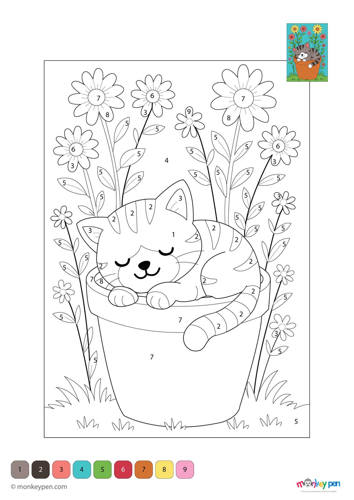 free printable paint by numbers for adults