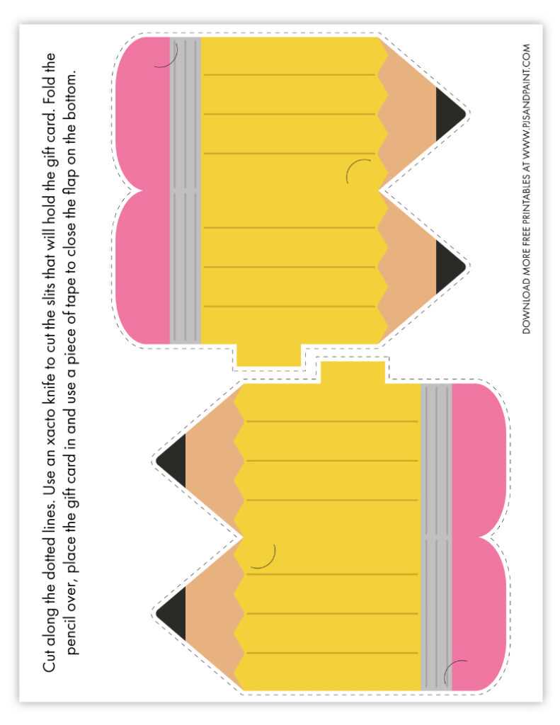 free printable pencil template